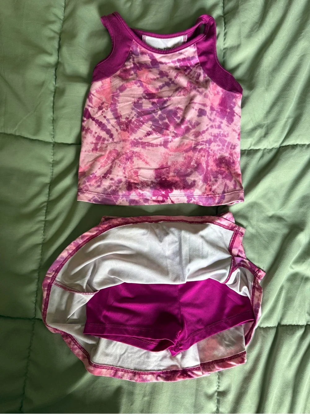 jumping beans Pink and Purple Tie-Dye Girls Matching Tank Top & Skirt Set